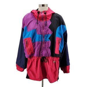 Vintage Tyrolia Skiwwear Womens Medium Microseal Hooded Parka Windbreaker Retro